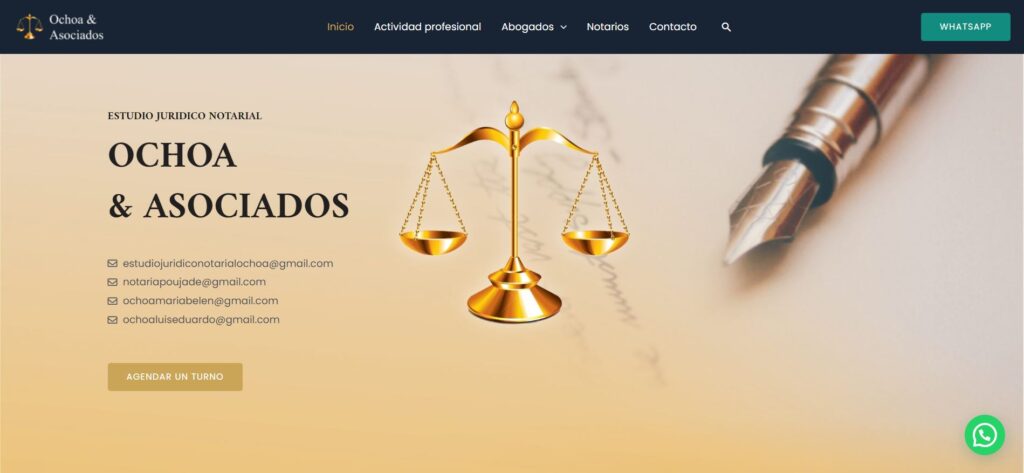 Estudio Ochoa Asociados Law firm Website